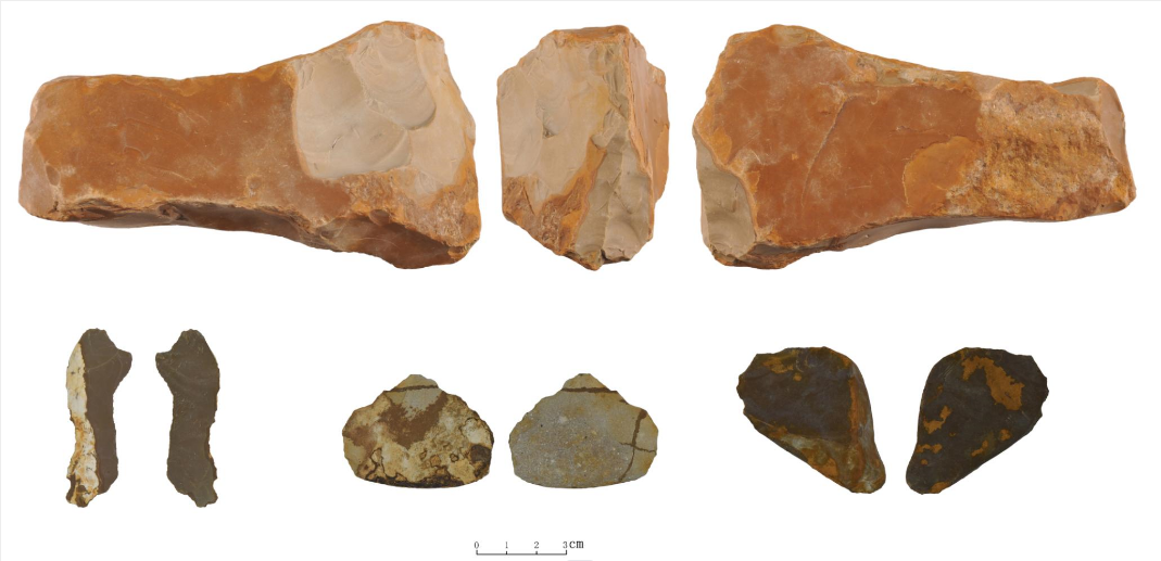 舊石器時(shí)代出土石器。廣東省文物考古研究院供圖